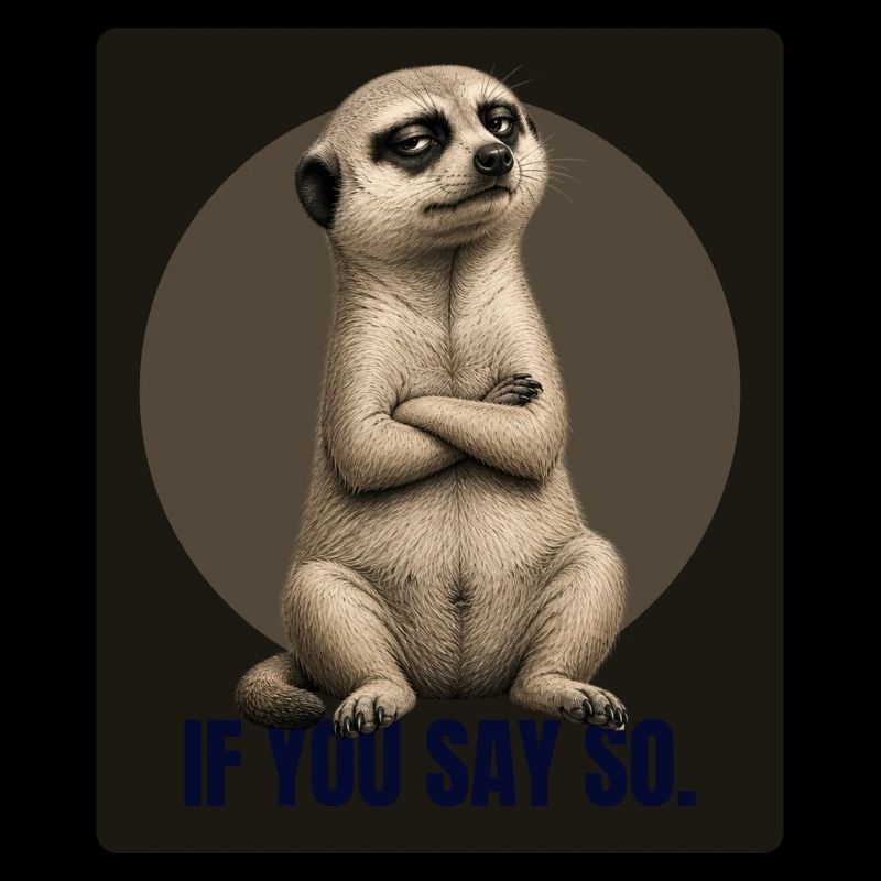 Si vous le dites. – Design sarcastique de suricate