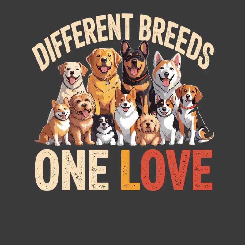 Different Breeds One Love Hunde