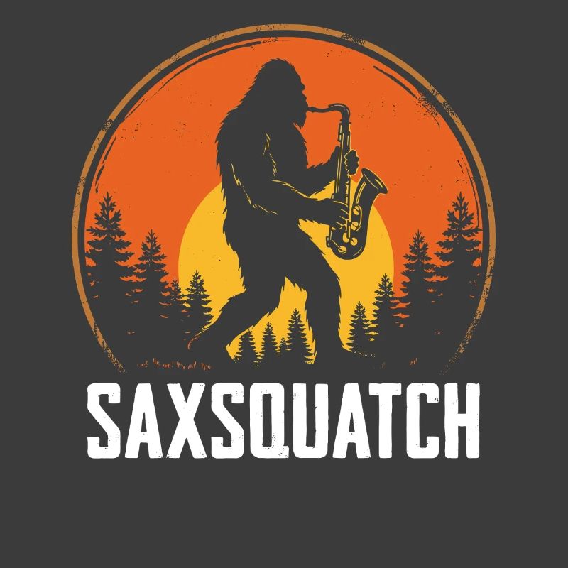 Saxsquatch - Sasquatch jouant du saxophone