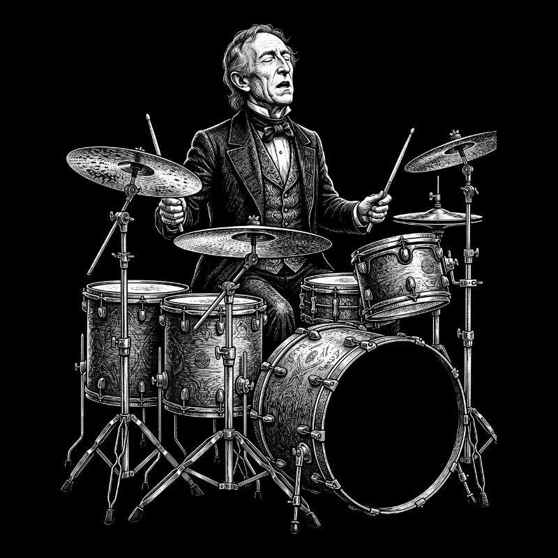 John Tyler joue de la batterie