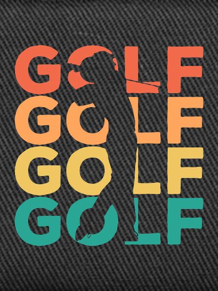 Rainbow Golf Swing Silhouette