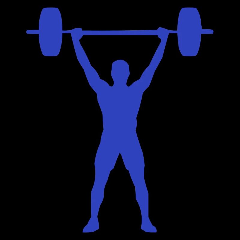 Weightlifting Silhouette Blue