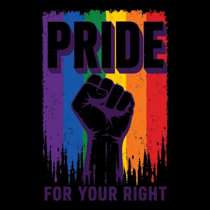 Pride Regenbogen Rechte Statement Shirt