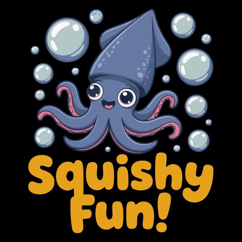 Squishy Fun Squid Illustration
