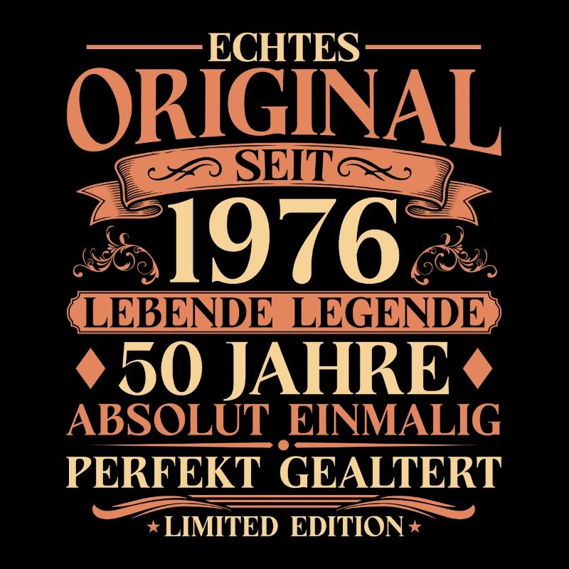 50. Geburtstag Echtes Original 1976 Vintage