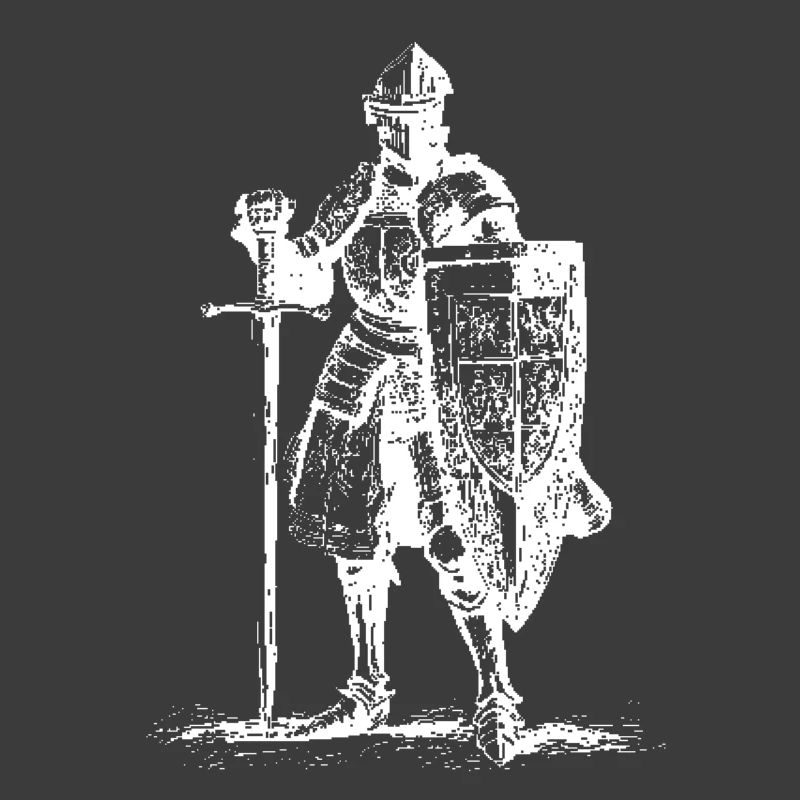 Ritter in Plattenrüstung Silhouette