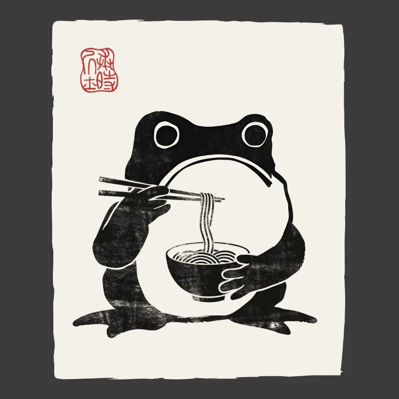 Japanese Grumpy Frog Ramen Noodle Feast