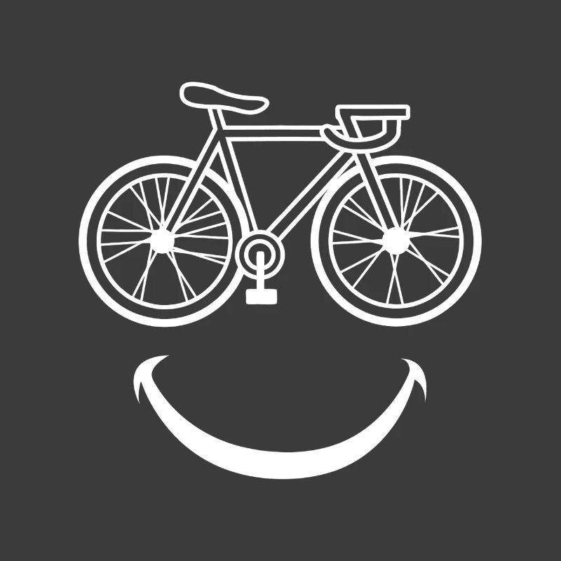 Smiling Bicycle Line Art