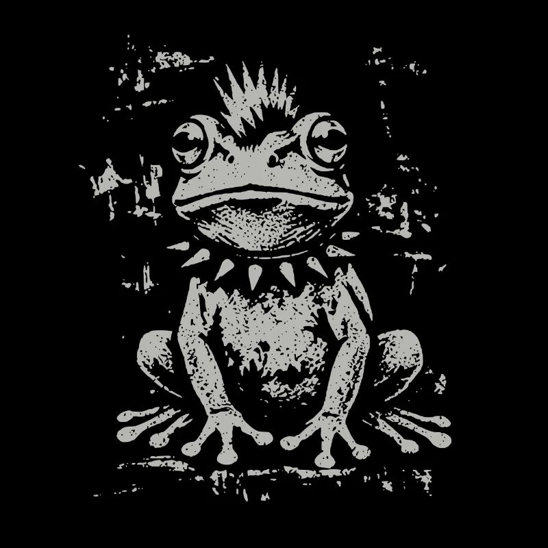 Vintage Funny Frog Punk