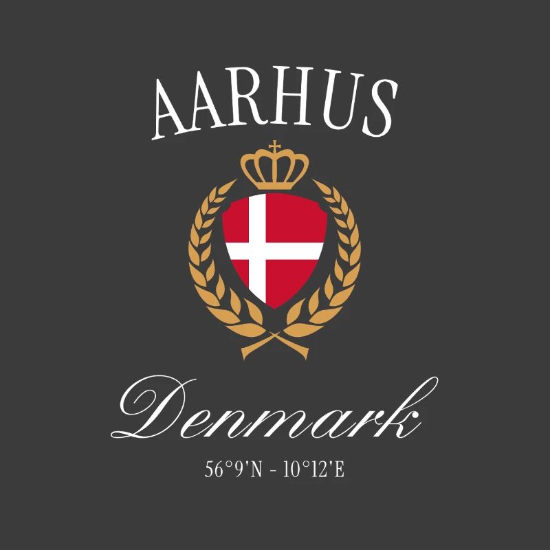Aarhus Dänemark Wappen Krone – Reise Souvenir