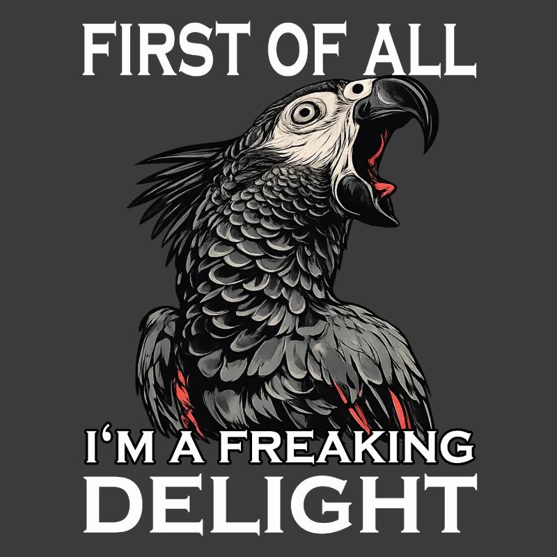 Sarcastic African grey parrot funny bird parrot
