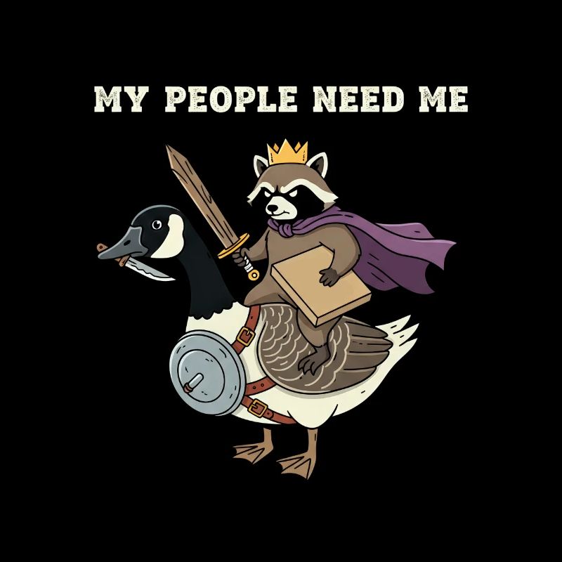 Raccoon King on Duck Knight