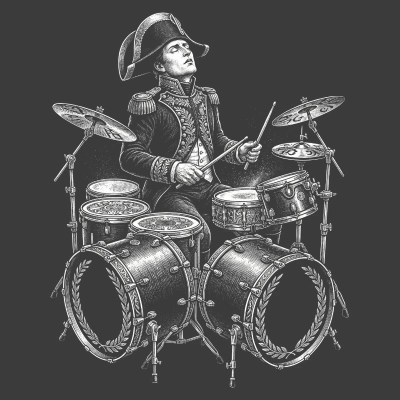 Napoleon plays drums.