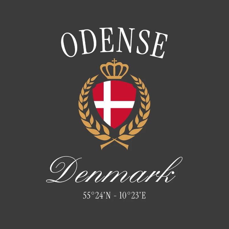Odense Dänemark Wappen Krone – Reise Souvenir