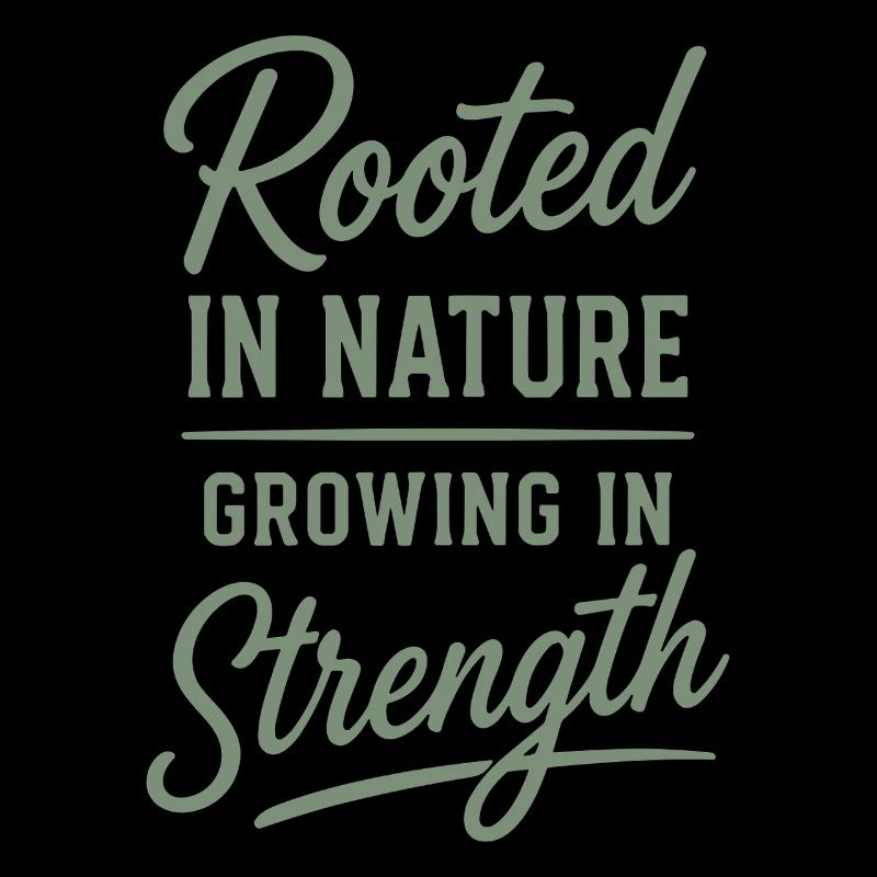 Rooted In Nature Growing In Strength Saying