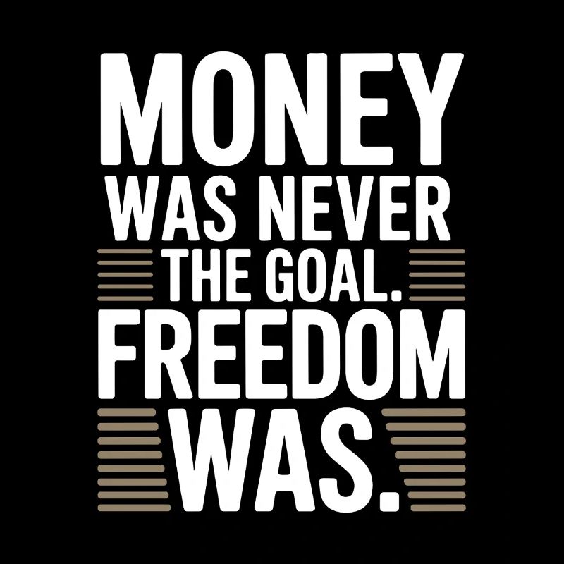 Objectif financier Esprit de liberté Entrepreneur Liberté