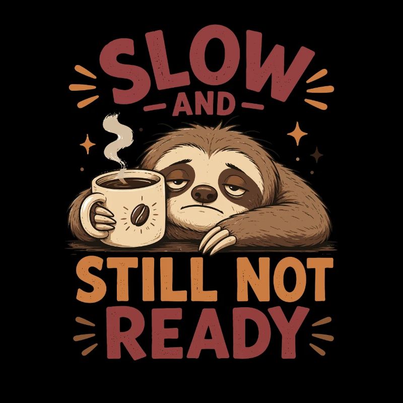 Chemise Sloth Coffee Lent, Pas Prête