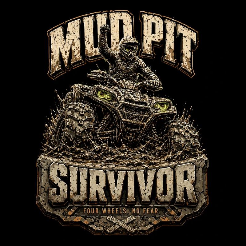 ATV Quad Driving Quad Driver Mud Pit Survivor