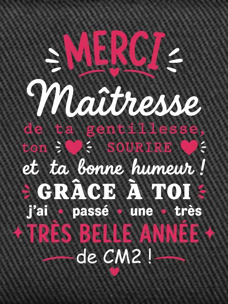 Merci Maîtresse CM2 