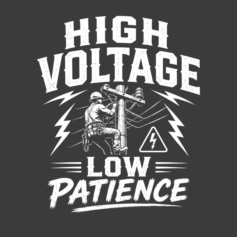 Lineman Dad Power Line Work Motif