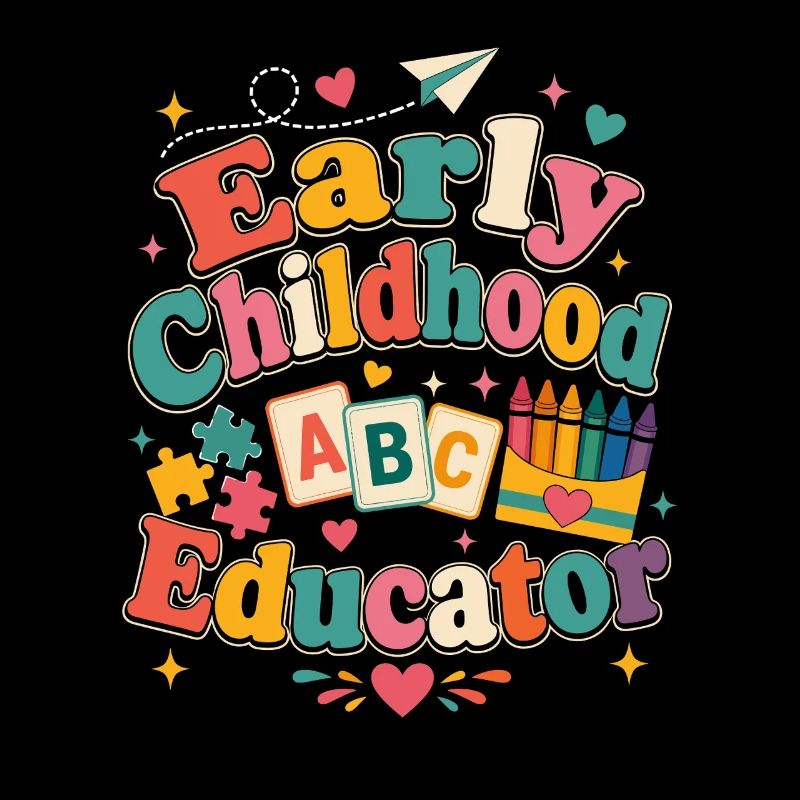 Illustration colorée de l’éducation de la petite enfance