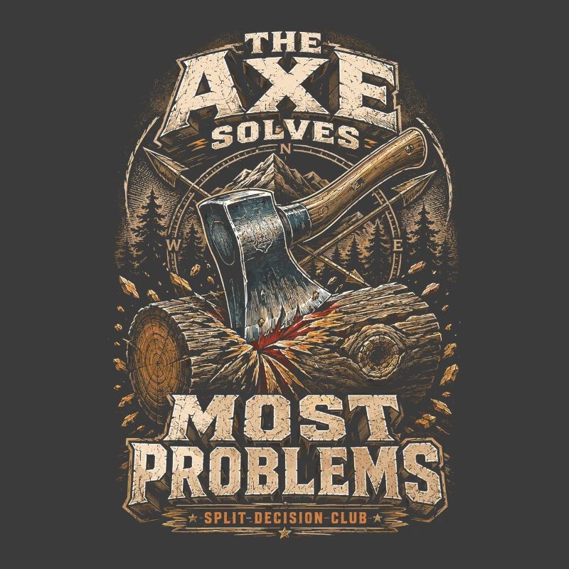 Holzfäller Baumfäller The Axe Solves Most Problems