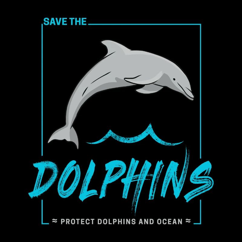Dolphin Protects the Dolphins and the Sea Design