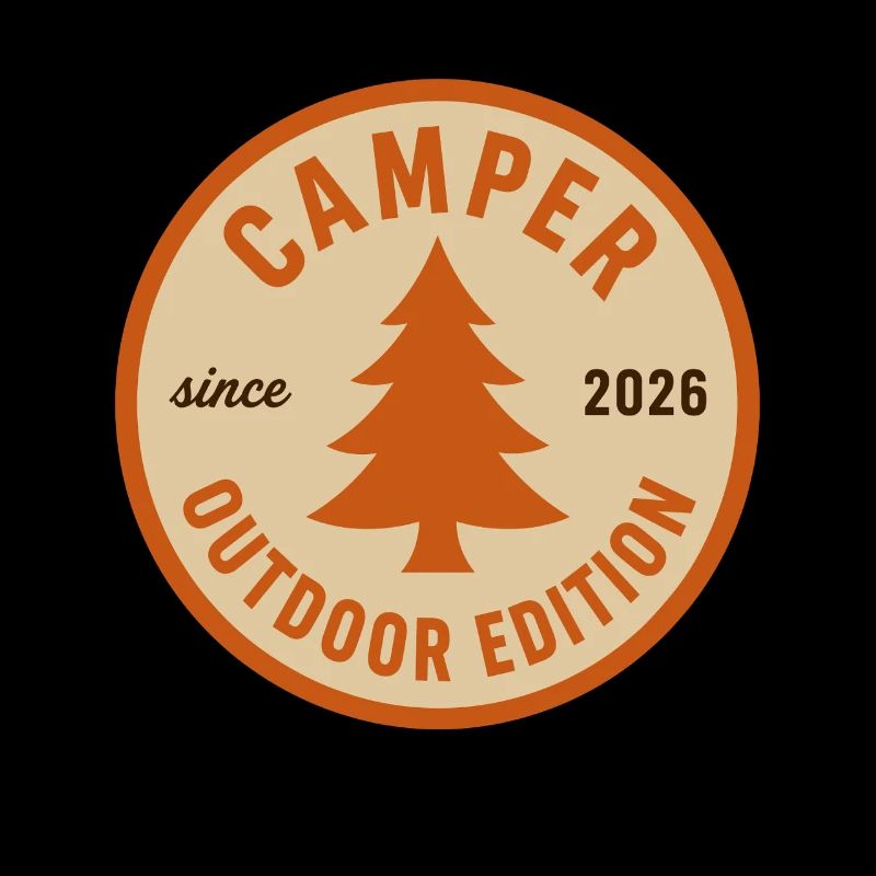 Camping Baum Abzeichen Outdoor Edition