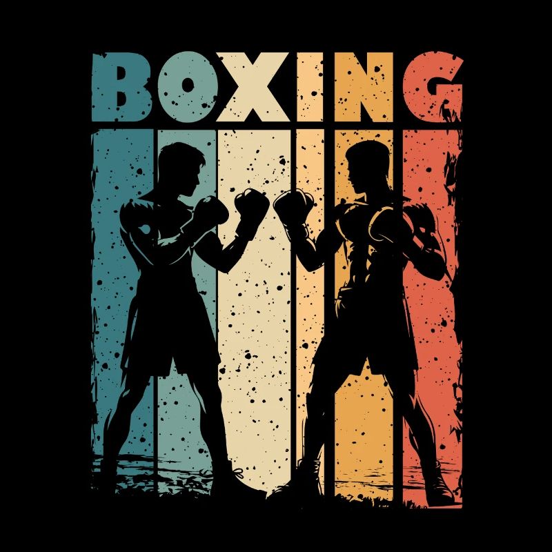 Style rétro graphique de boxe pour boxeurs et entraîneurs