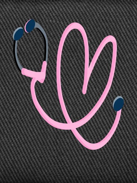 Pink Heart Stethoscope
