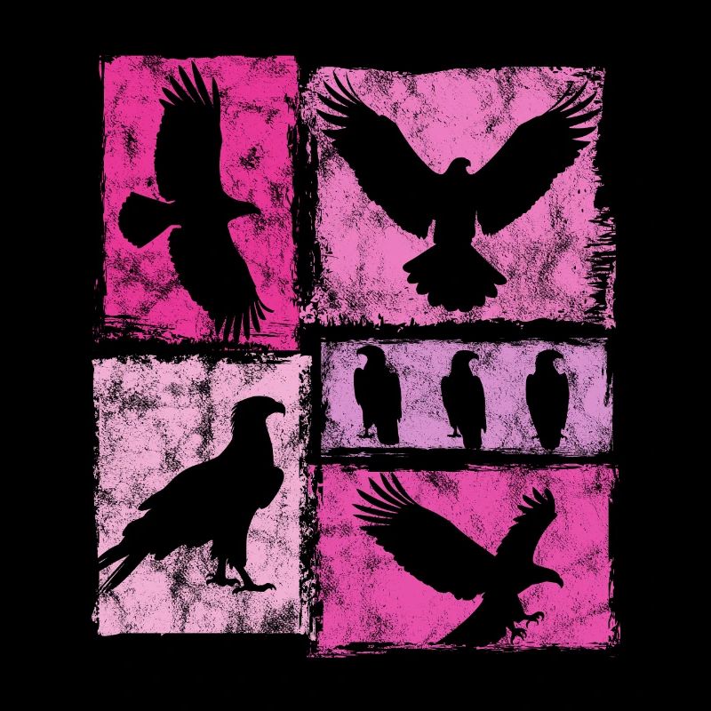 Silhouettes graphiques rétro Eagle