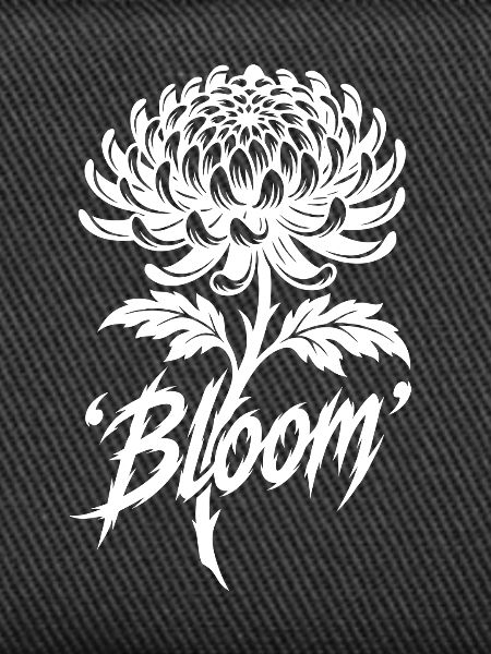 Bloom Chrysantheme Tattoo Style