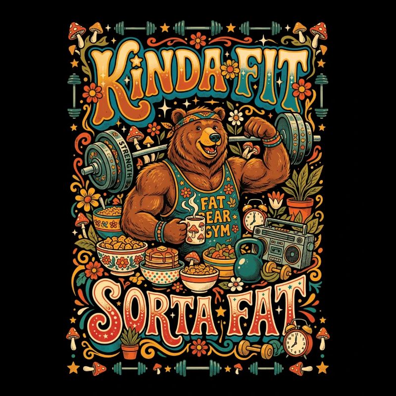 Kinda Fit Sorta Fat Bär Gewichtheben