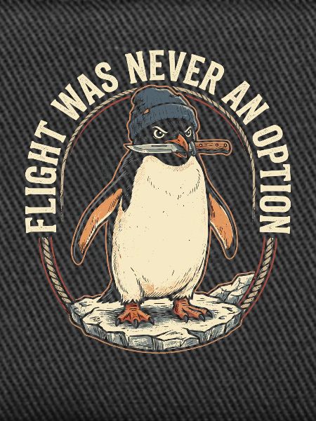 Penguin mit Messer – Eiswitz