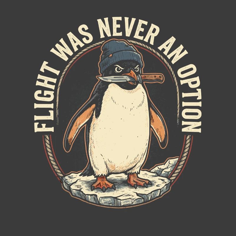 Penguin mit Messer – Eiswitz
