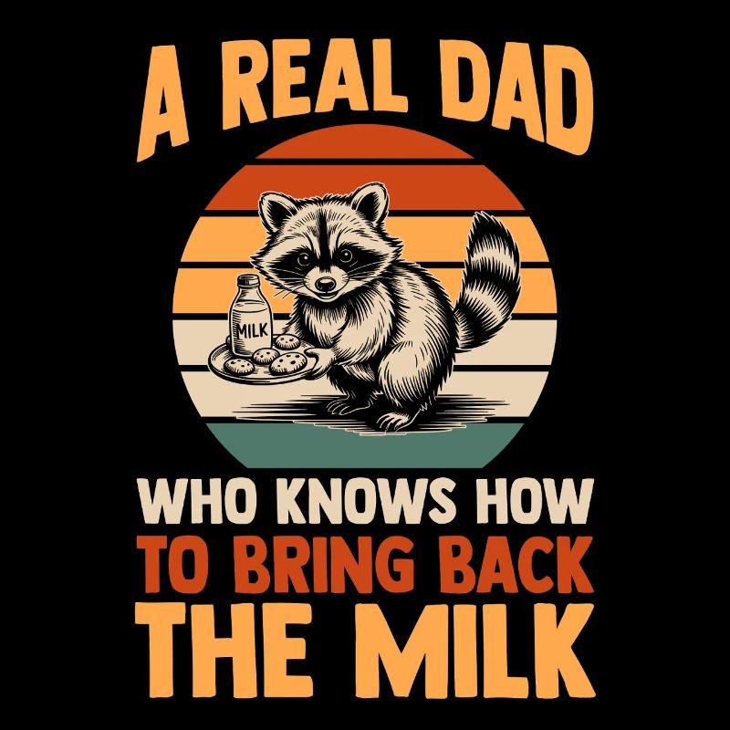 Papa raton laveur drôle revenu avec un panda déchet.