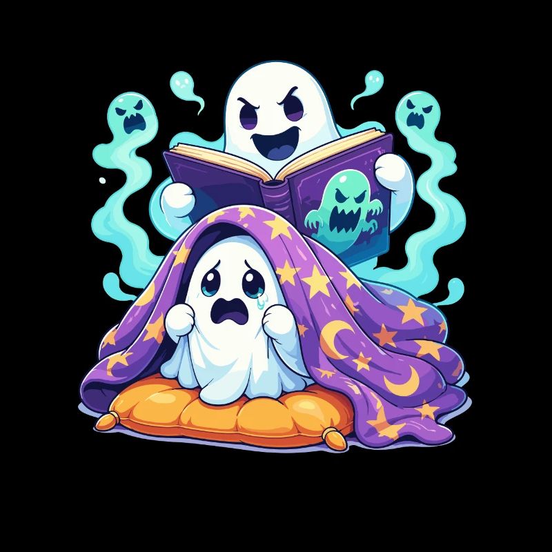 Sleeping ghost readers in a haunted book