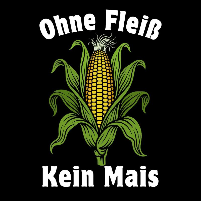 Ohne Fleiß kein Mais | Maiskolben mit Blättern