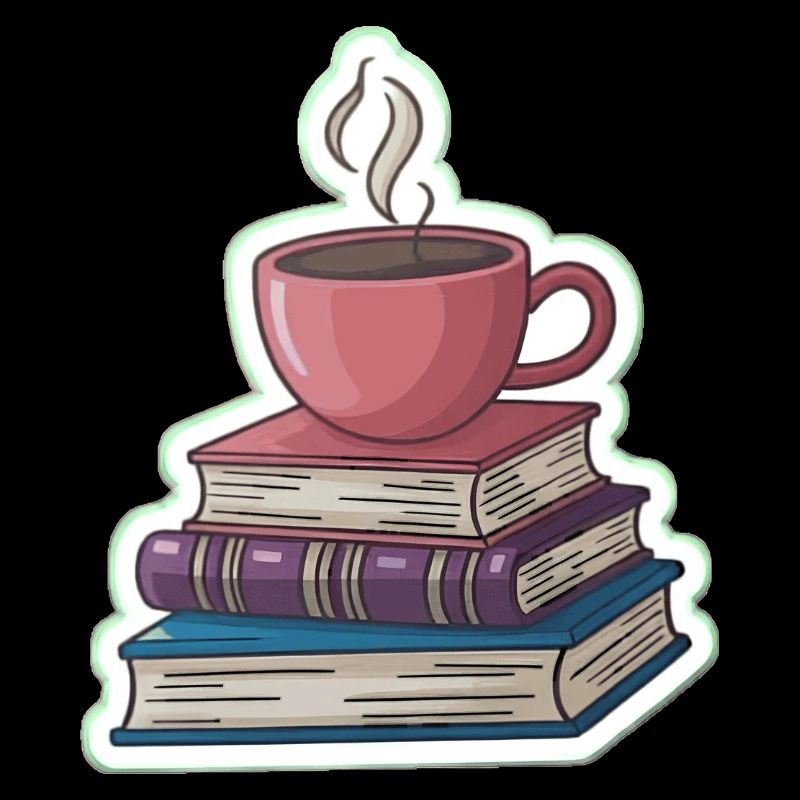 Kaffee und Bücherstapel