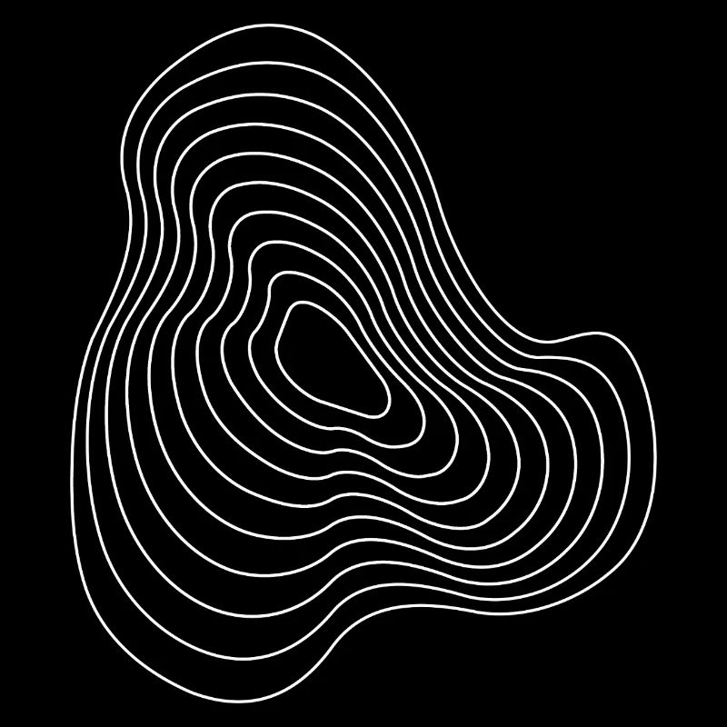 Contour Plasma Echoes Abstract Pattern