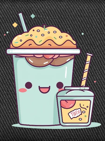 Kawaii drink with sprinkles