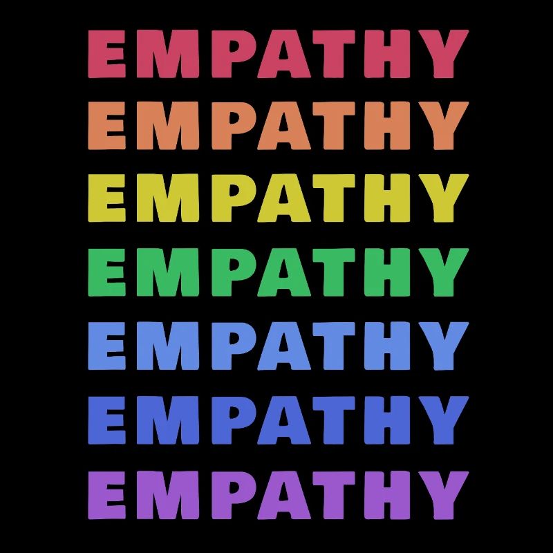 Empathie (Empathy) Regenbogen Schrift-Design