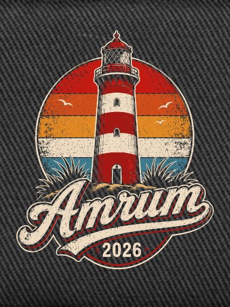 Leuchtturm Amrum 2026 Retro
