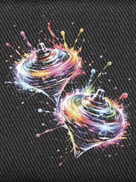 Mehrfarbige Drehkerle-Splash-Kunst