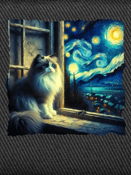 Ragdoll Cat Starry Night