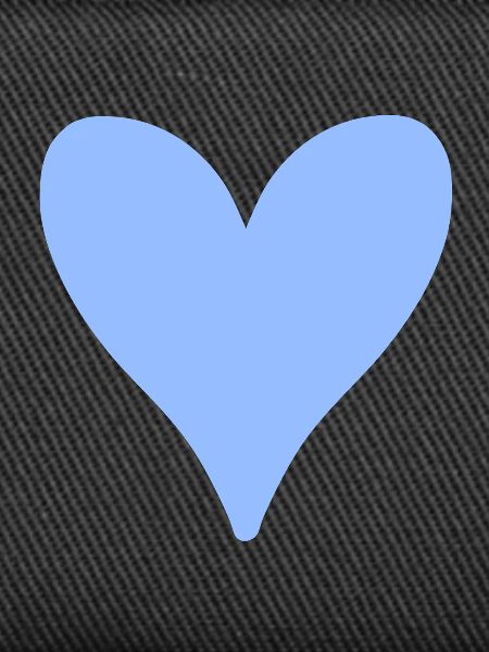 Blue Heart Teardrop Shape