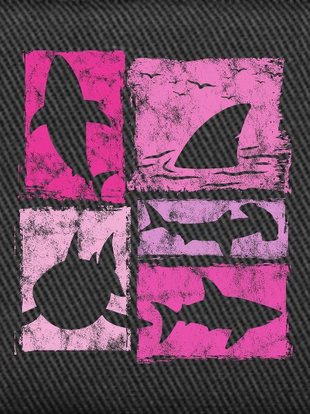 Sharks Retro Silhouettes Graphic