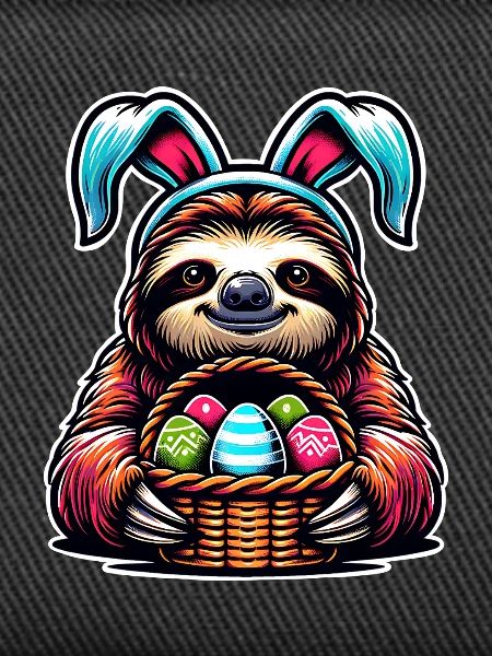 Sloth Easter Easter Bunny