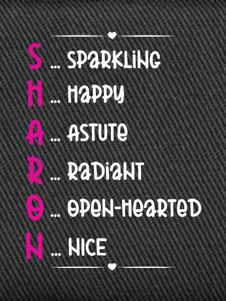 Sharon Name Poem