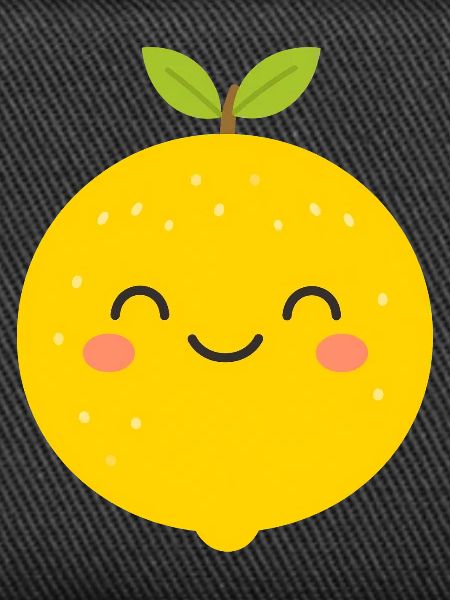 Cheerful Lemon Smile Cartoon